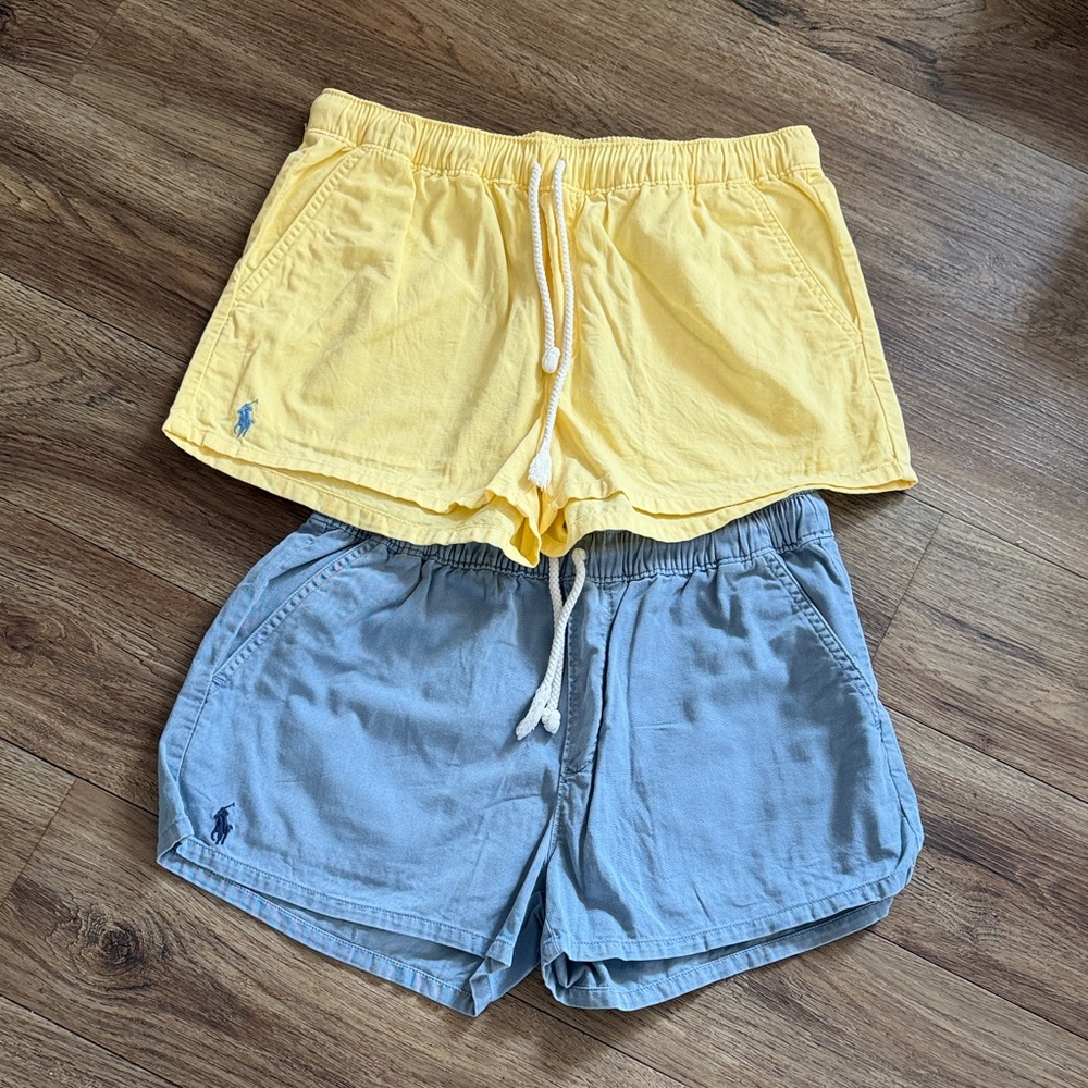 Polo Casual Yellow and Blue Shorts Set